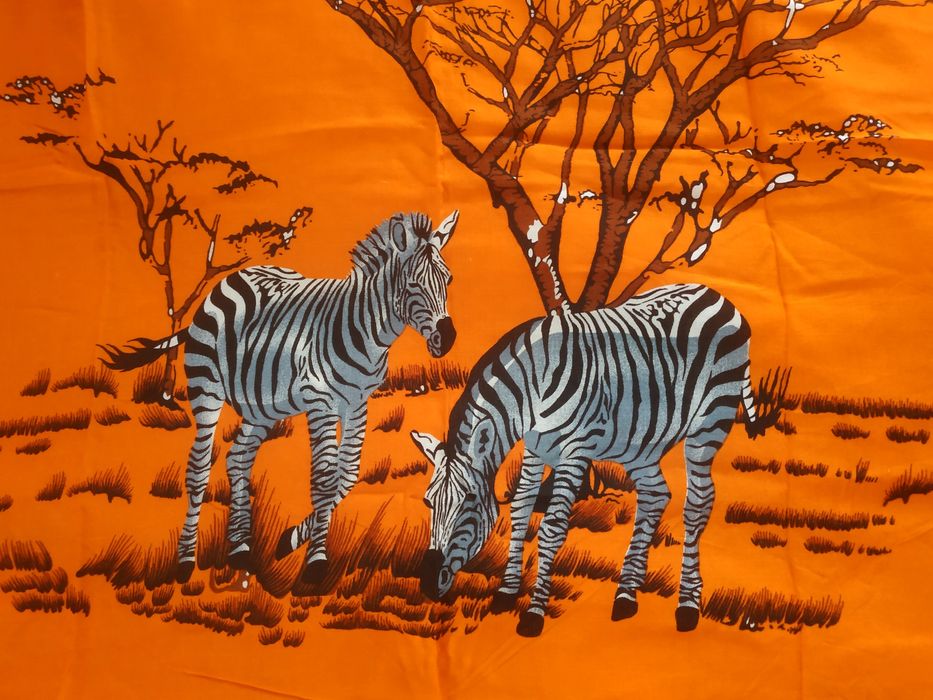 Chusta szal pomarańczowy zebry nowy