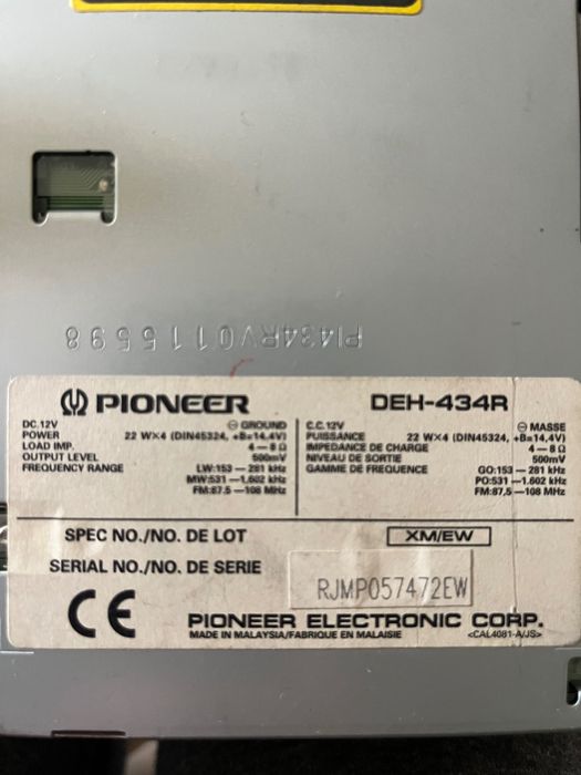 Radio samochodowe Pioneer Deh 434R