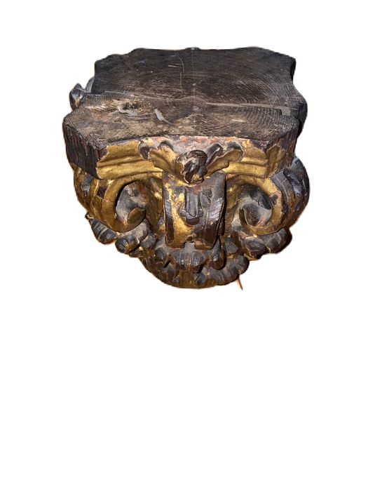 Capitel fragmento antigo talha dourada seculo 18