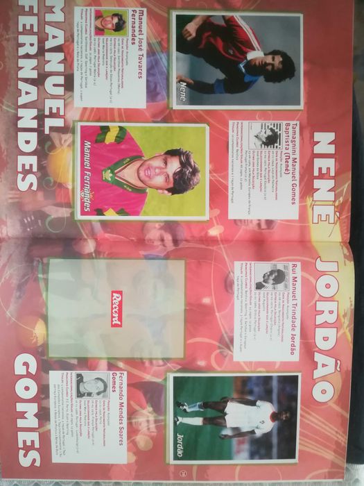 Caderneta Álbum Glórias da Selecção