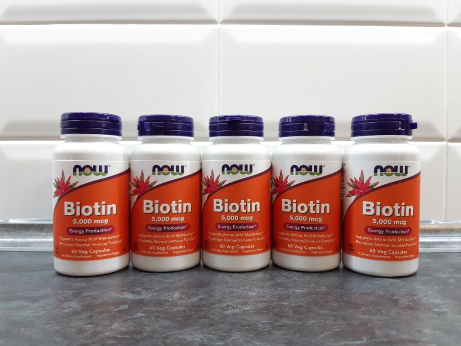 Now Foods, Biotin 5000 мкг (60-120 капс.), биотин для волос, біотин