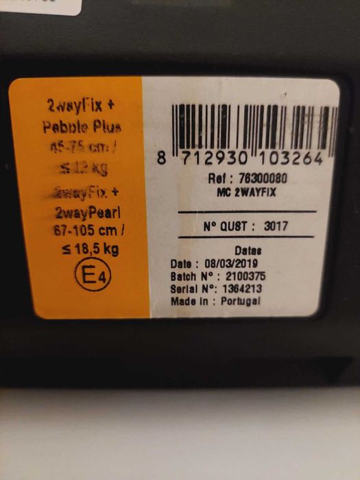 Fotelik nosidełko +baza Maxi Cosi 2 WayFix