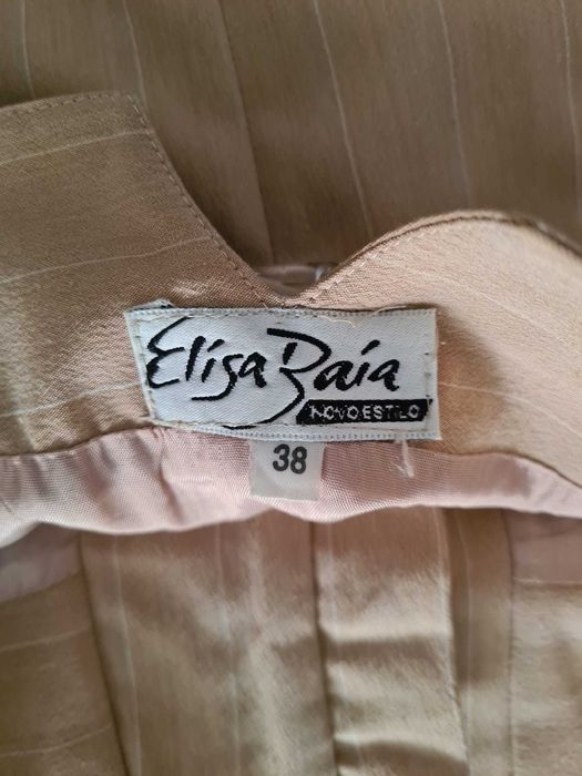 Saia comprida, tecido fino