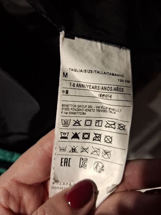 Benetton kurtka zimowa r 130