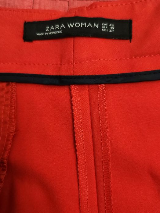 Calças clássicas Zara Woman vermelhas n 42