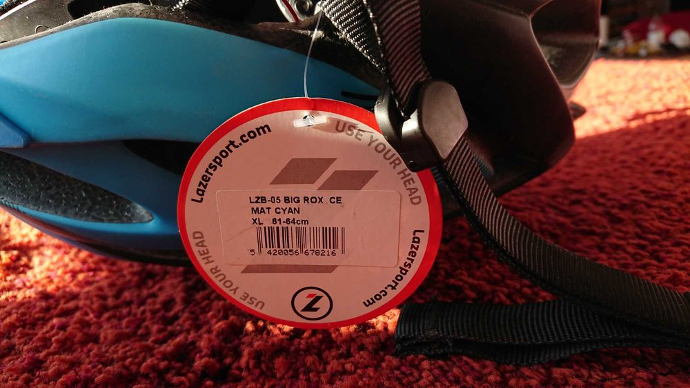 Kask rowerowy LAZER Rox rozm. XL matt cyan NOWY