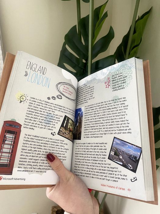 Livro ilustrado "Hidden Treasures od Europe" - novo