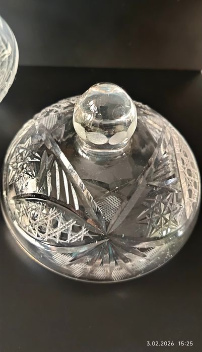 Kryształowa bomboniera PRL