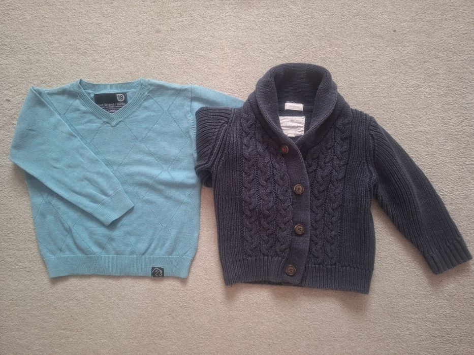 Swetry 92/98 bluzy zestaw dinozaury