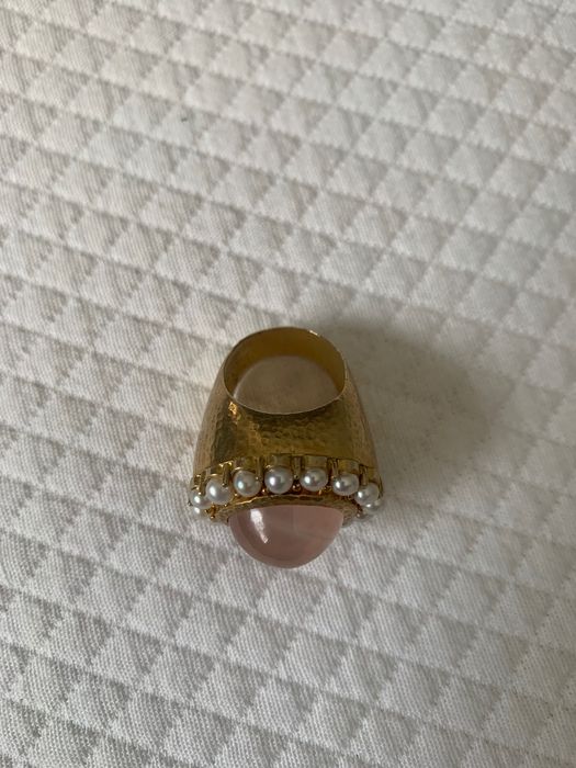 Anel em prata dourada