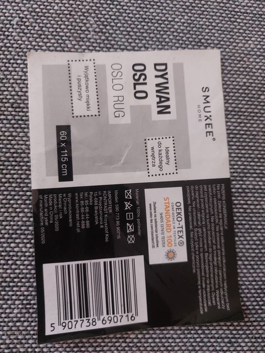 Dwa szare dywaniki 60 x 115