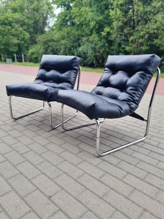 Fotele Pixi projekt Gillis Lundgren dla Ikea lata 70 Bauhaus space age