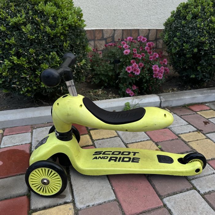 Cамокат Scoot and Ride 2 в 1 Highwaykick Lemon беговел