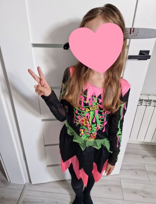 Strój na Halloween Zombie Gril Amscan r 140