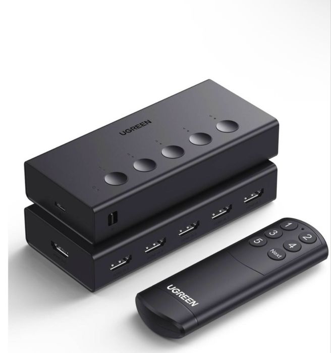 Ugreen HDMA спліттер комунікатор 5 в 1 4K 60 Hz для монітора та теліка