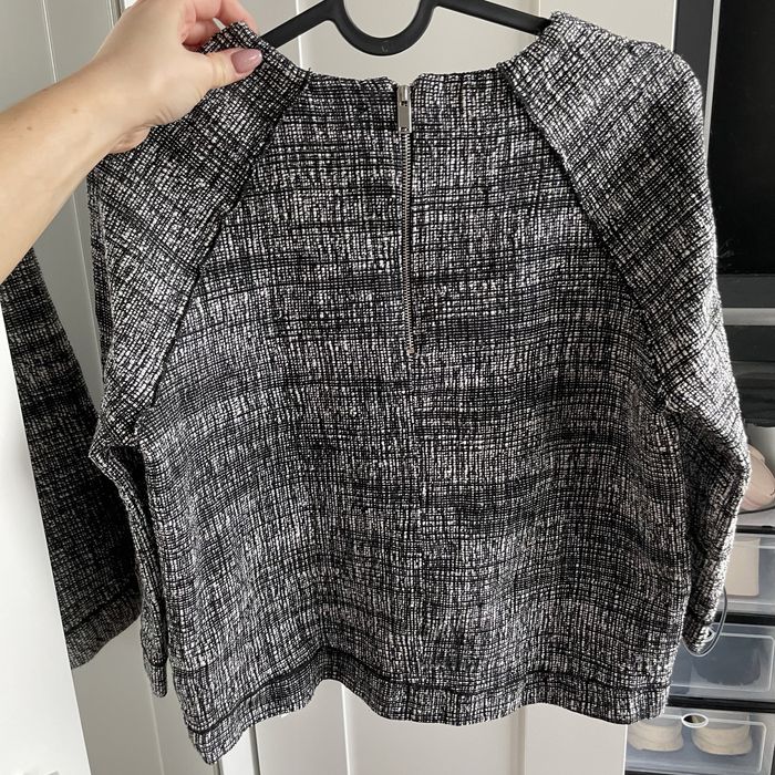 Zara basic elegancka bluzka w pepitke praca biuro xs
