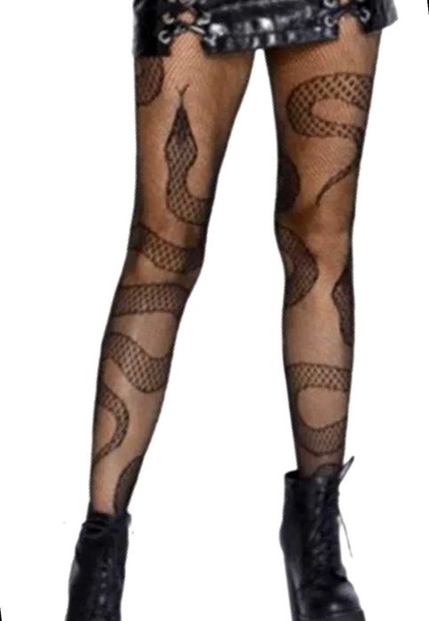 Rajstopy damskie wzór wąż żmija