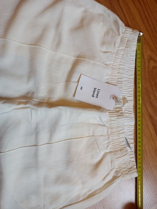 Spodnie H&M 36 lniane szeroka nogawka
