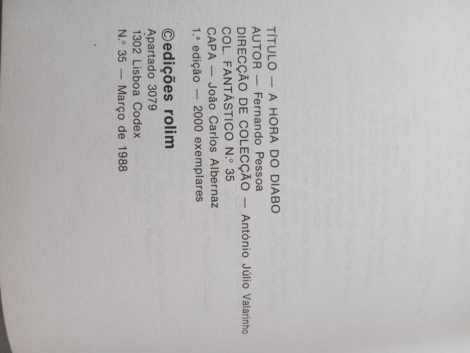 A Hora do Diabo - Fernando Pessoa, 1988