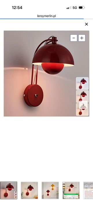 2 sztuki Kinkiet, Lampka nocna LED, Kinkiet w kształcie pąka, Kinkiet lustrzany do łazienki, 3 regulowane temperatury barwowe, bordowy