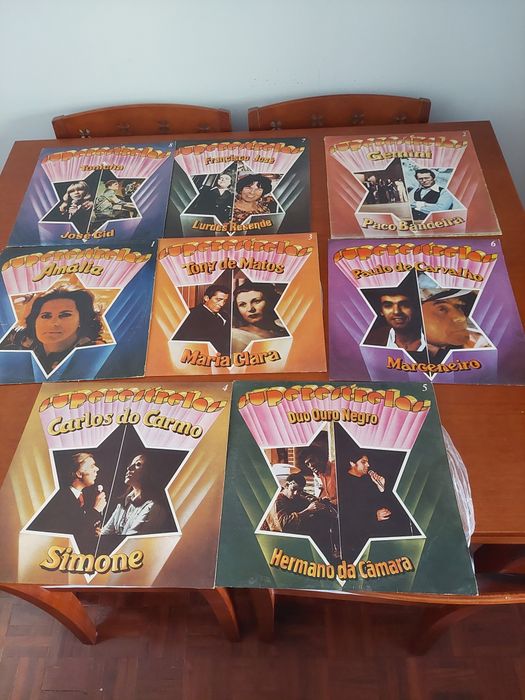 Coleção de discos de vinil