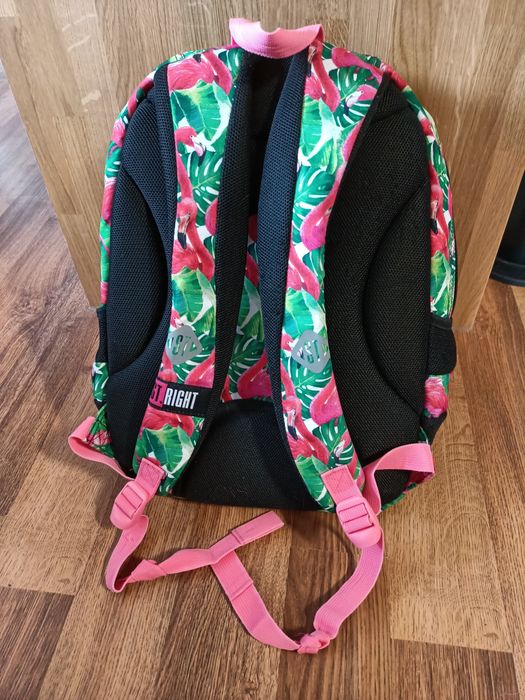 Plecak St. Right Młodzieżowy Szkolny Flamingo Pink & Green