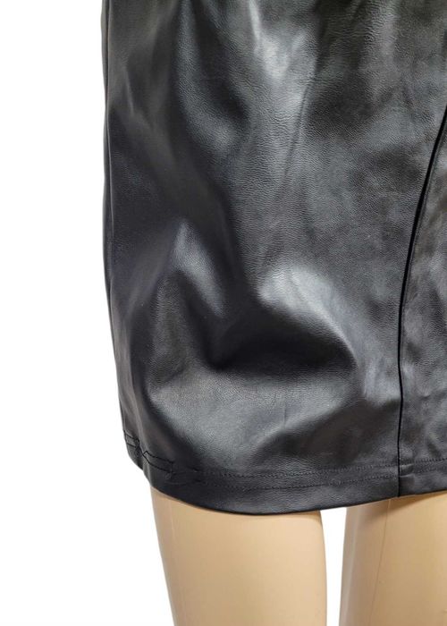 Czarna elegancka sukienka ASOS 36,S eko skóra