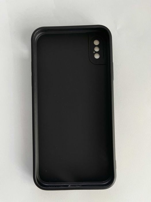 Etui do iPhone X/XS (Czarne, Matowe, Obudowa Slim, Silikon) + SZKŁO 9H