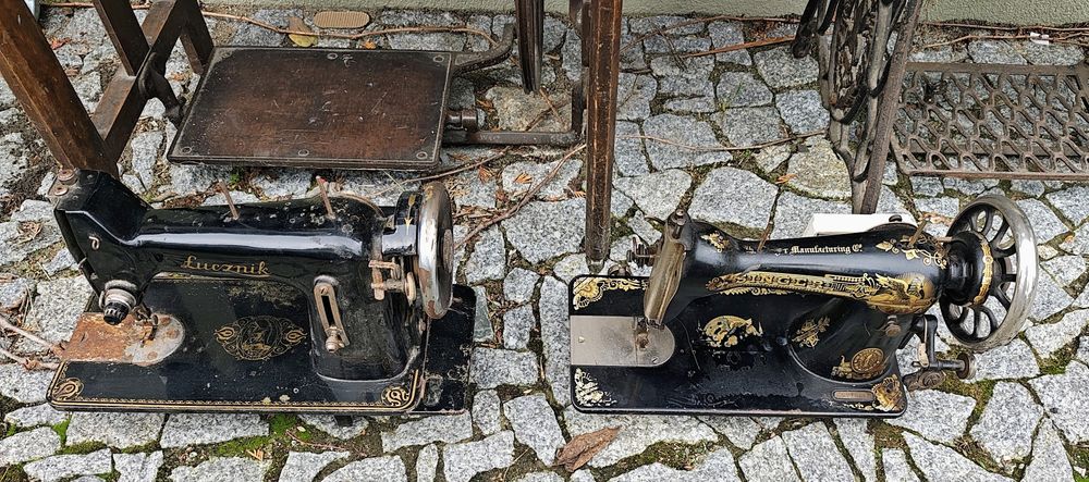 Stare maszyny do szycia Singer i inne