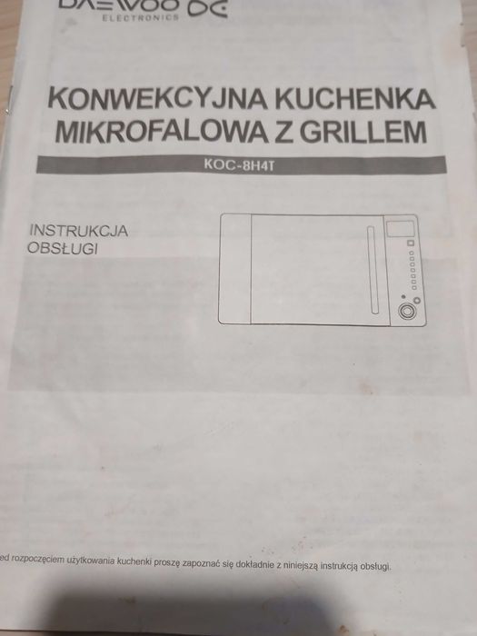 Kuchenka mikrofalowa Daewoo KOC-8H4T na części