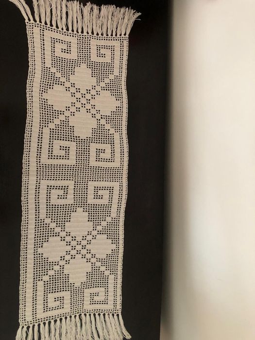 Naperon rectangular em renda