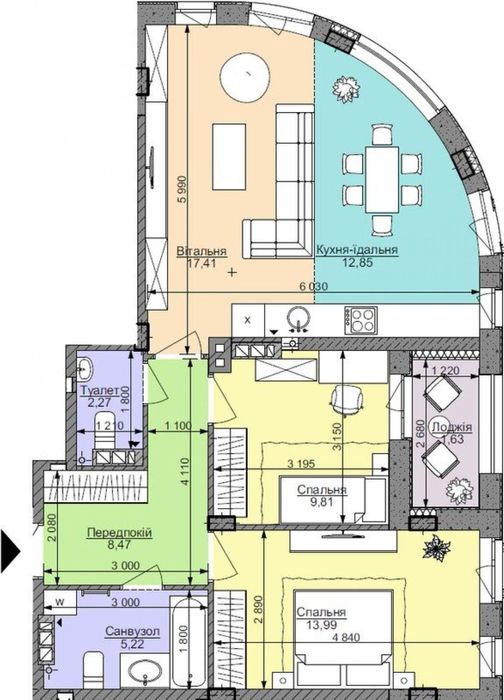 2-кімнатна квартира за адресою вул. Теремківська (площа 72 м²) - Atlanta.ua - фото 7