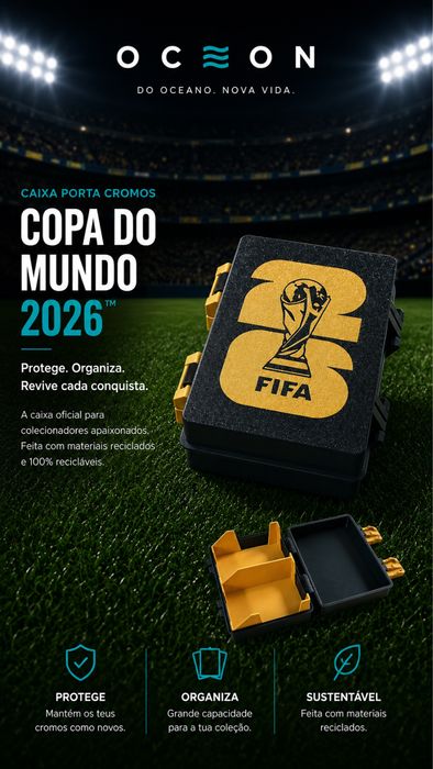 Caixa porta cromos Fifa Copa do Mundo 2026