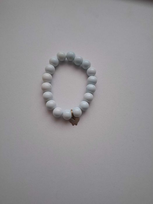 Błękitna bransoletka z koralików