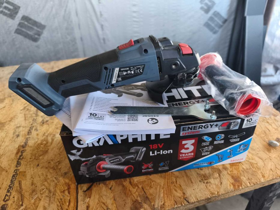 Szlifierka kątowa akumulatorowa 18V Graphite 58G026 Energy+