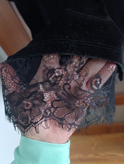 Sukienka aksamitna t-shirtowa oversize Asos rozmiar 44/46