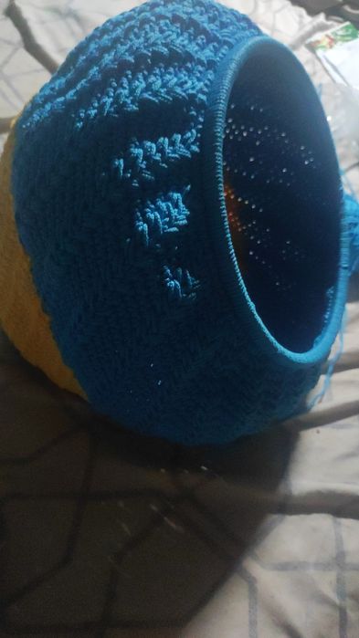 Вязаний домик -лежанка для кота или собачки