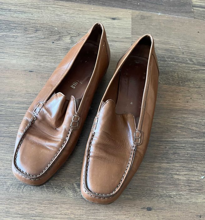 Skórzane włoskie buty Donna Carolina, brązowe, rozmiar 38,5