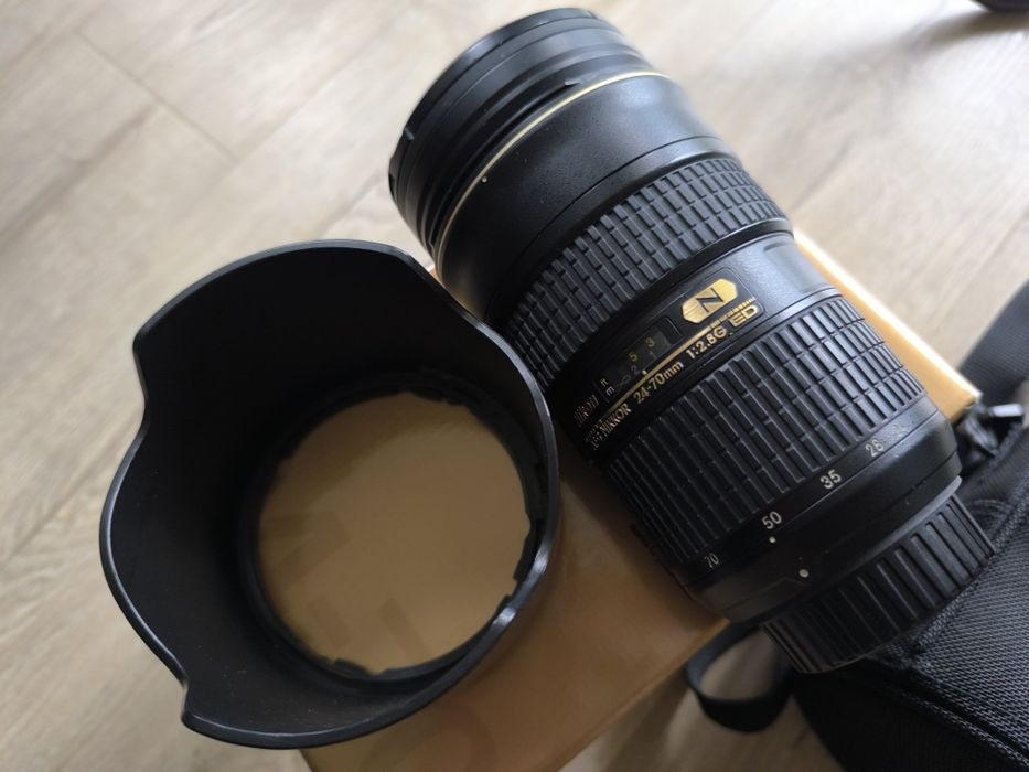 Obiektyw Nikon 24-70 mm f/2.8 G ED AF-S plus protektor Hoya