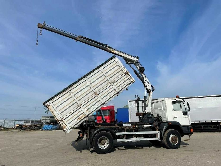Самоскид MAN 14.225 3-сторонній кран маніпулятор 4x4 повний привід