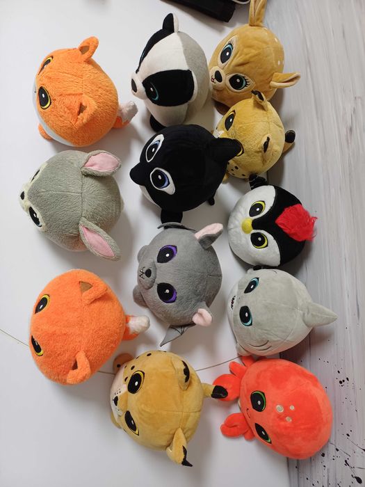 Peluches de animais 12 unidades