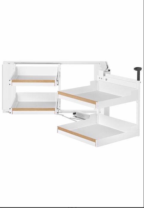 Magic Corner Comfort Liro z drewnem 1000/ 600/ prawy/ biały