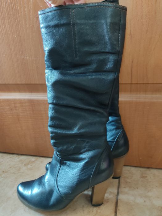 Жіноче взуття, шкіряні чоботи жіночі зимові, весна-осінь,черевички