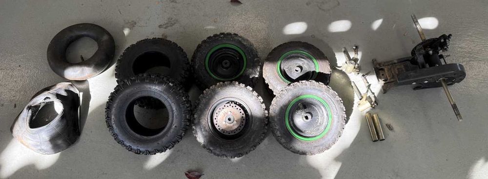 Pneus e jantes mini moto / Moto4 13x5.00-6 + peças de suspensão e direção