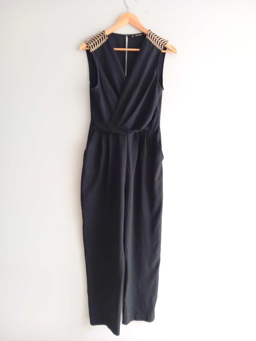 ZARA elegancki czarny kombinezon  S
