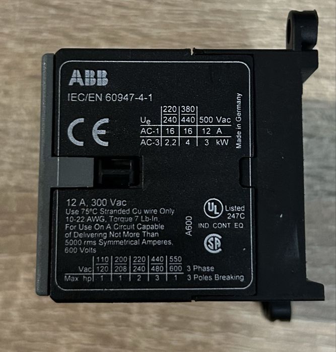 ABB stycznik B6-30-10 COIL 230V AC