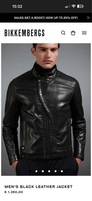 Кожаная куртка bikkembergs