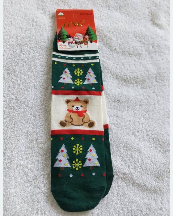 Skarpetki Świąteczny Nowy z metką