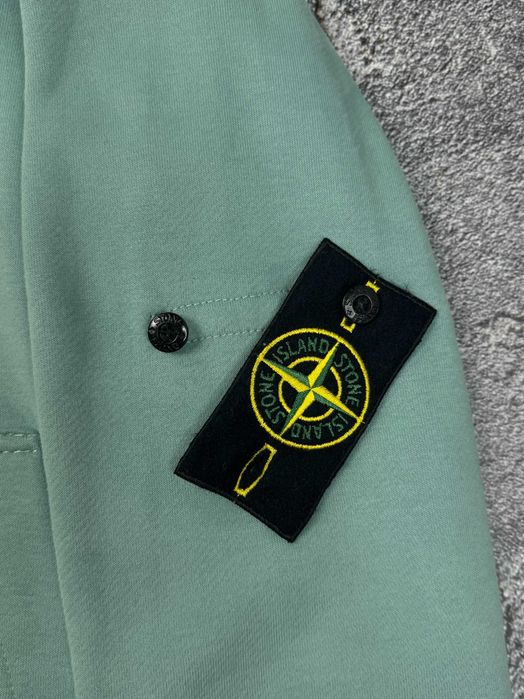 Зип-худи Stone Island МЕНТОЛ зип-худі Стон Айленд унісекс кофта на замку з патчем стоне зипка чоловіча жіноча стоник