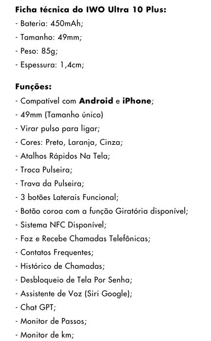 Smartwatch Ultra 10 Plus